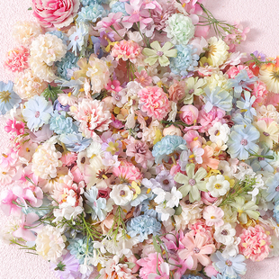 仿真小花朵混搭材料包 假花diy手工材料簪花头饰花环裙撑装饰绢花