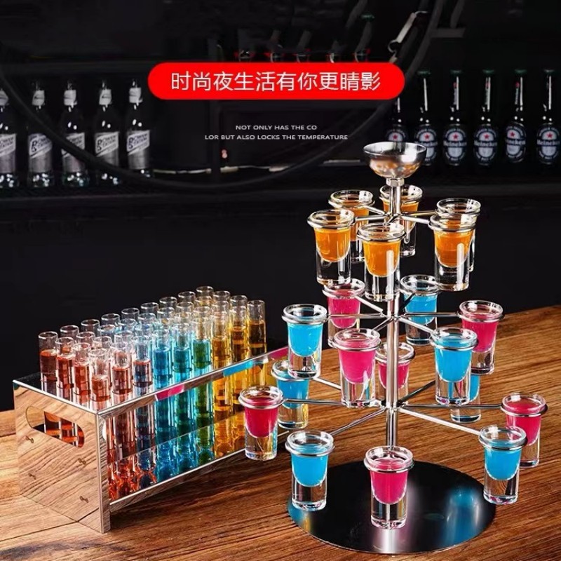 贰麻酒馆酒具陶瓷套装彩虹斗酒系列树形酒架醉三仙中式鸡尾酒