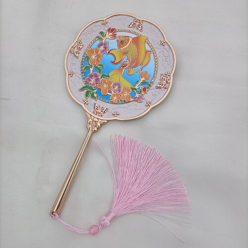 复古文创中国风手柄镜子旅游纪念品礼物镜便携心手持化妆镜