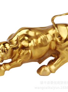 铜牛摆件华尔街牛铜生肖牛家居办公室装饰品工艺品