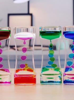 新款小美腰动感双色油漏油滴家居沙漏工艺品摆件创意家居油漏