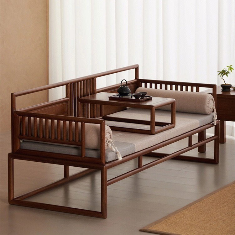 新中式罗汉床禅意沙发组合现代简约家具榻榻米贵妃客厅床榻坐卧