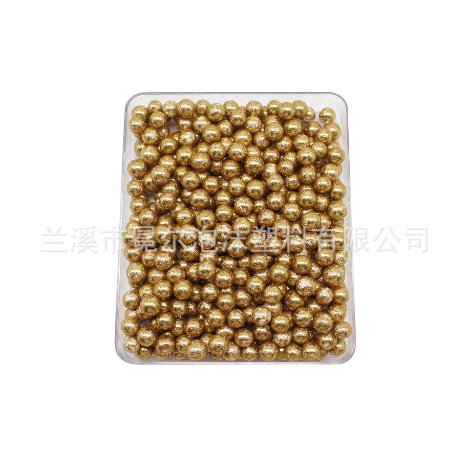 EPS保丽龙金粉粒子7-9MM高端婚礼花瓶填充物