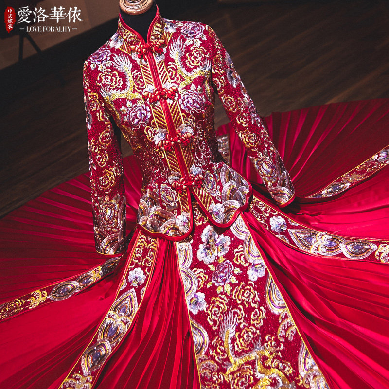秀禾服新娘2021新款夏季中式礼服敬酒服结婚衣服龙凤褂中国风秀禾