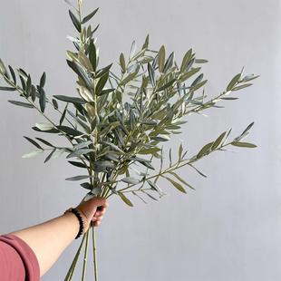 高仿真毛浆橄榄叶油橄榄家居装饰婚庆酒店插花做树新款跨境橄榄枝