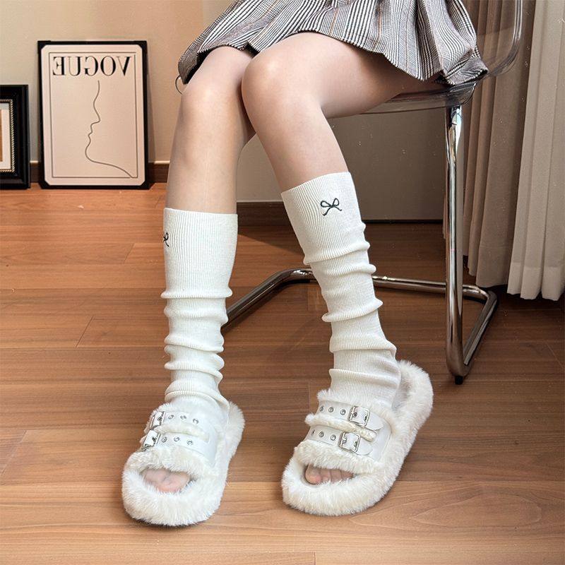 袜套堆堆袜洋气辣妹y2k腿套配小皮鞋外搭小腿袜春秋薄款百搭潮流