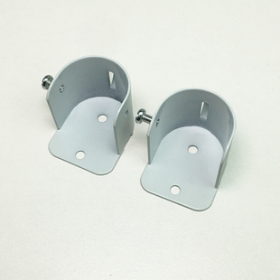 窗帘杆固定座罗马杆支架法兰座衣柜杆老式挂衣架托座五金侧装底座