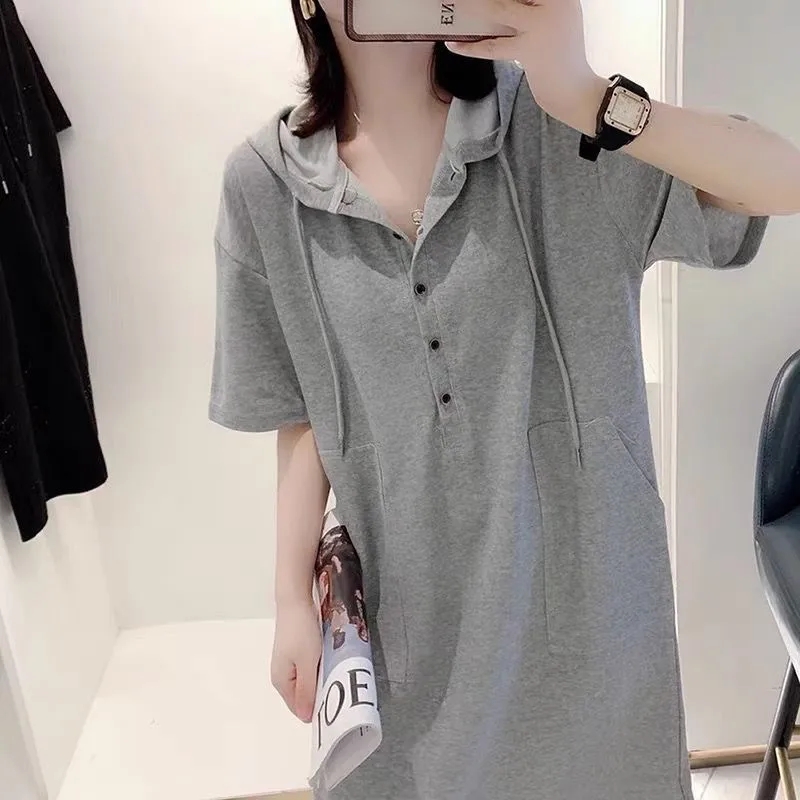 淘宝女装清仓特卖包邮特价淘口令2022新款女装春夏季新款纯色a字连帽