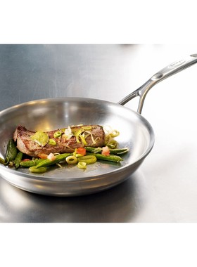 24cm现货 比利时产 DEMEYERE Proline七层不锈钢平底煎锅 嘉格纳