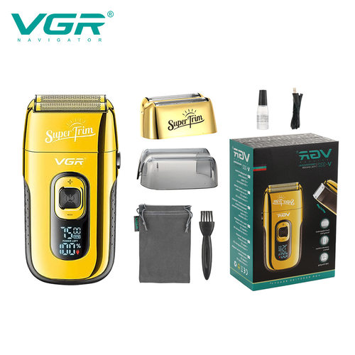 VGR332往复式光头神器剃须刀 数显自刮油头男士增白电推子理发器