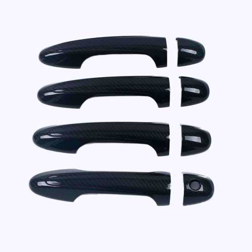 适用于14-18款RAV4拉手亮条碳纤纹车门把手握手扶手门碗饰装饰贴