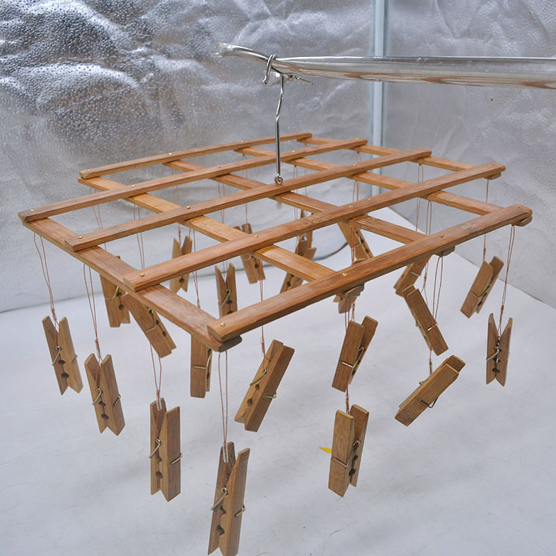 万家林22夹碳化竹裤架加大加厚可折叠多夹子晾晒袜子内衣毛竹裤架,收纳整理,木质衣架,淘宝优惠券,粉丝福利购,淘宝优惠卷