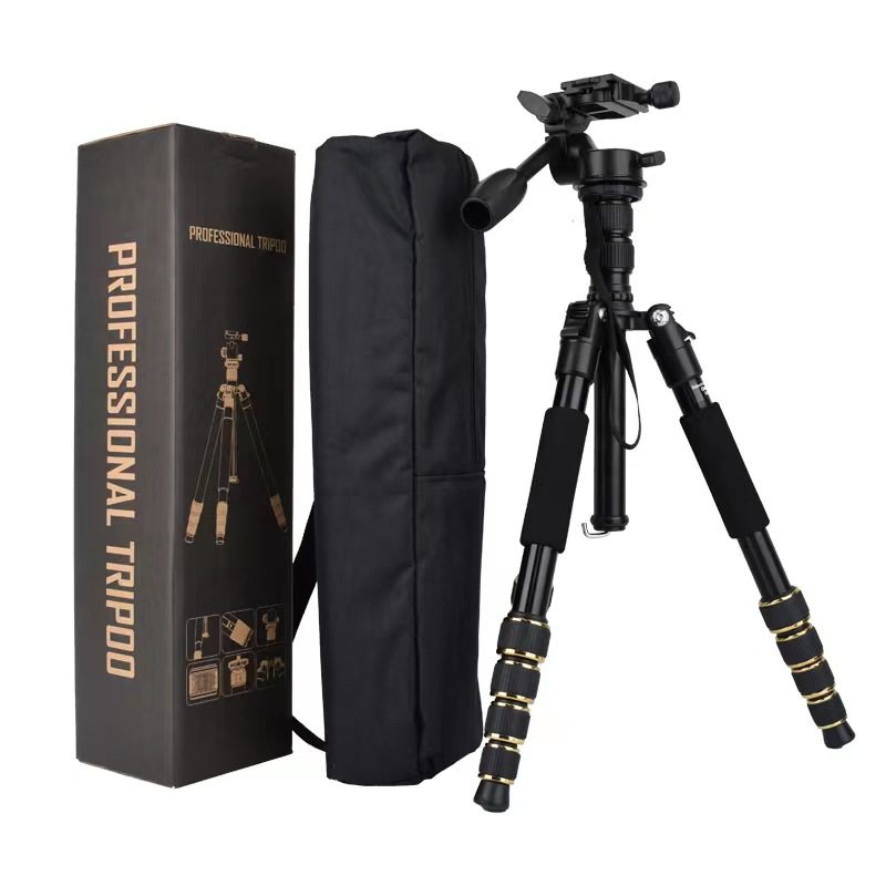 铝合金单反相机三脚架五节三维阻尼云台金属布控球拍摄三角架轻量,3C数码配件,脚架,淘宝优惠券,粉丝福利购,淘宝优惠卷