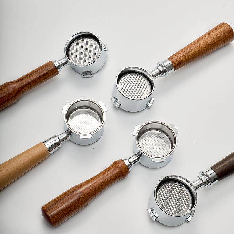 锈钢三耳德啡龙EC060无底德龙51mm咖啡手柄 51mm实木把手咖机配件