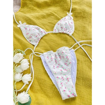 Print Bikini Set Triangle Swimwear Women Swimsuit Sexy Bikin