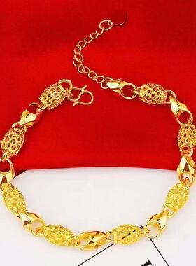 新款玲珑金色镂空手链