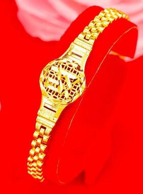 金色手链男女福字表潮流时