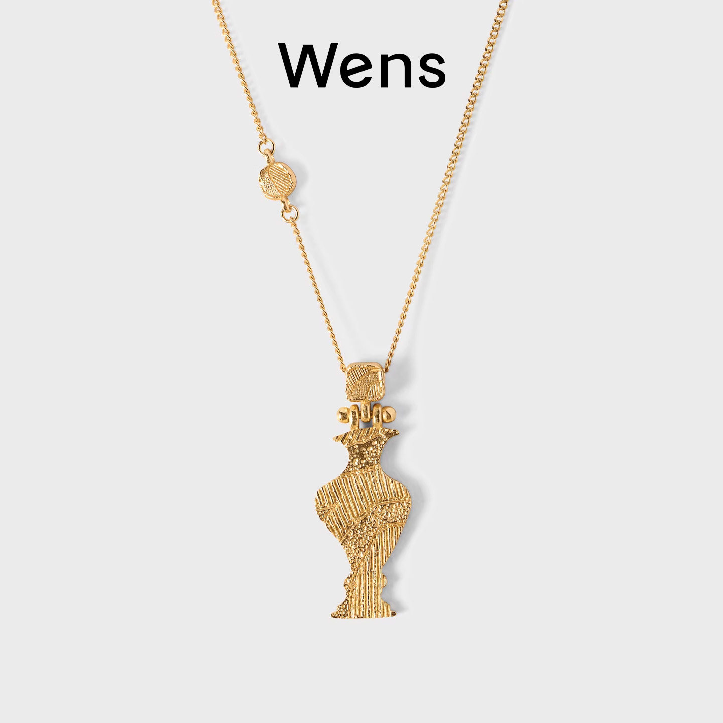 Wens「瓶」系列浮雕瓶长项链女叠戴毛衣链金银双色小众设计饰品