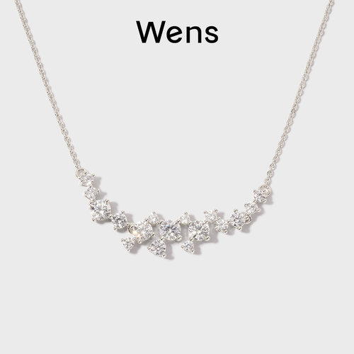Wens星芒流星锆石锁骨链百搭