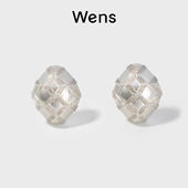Wens 明星同款 部落系列图腾菱形复古耳环耳饰女生日礼物送女友