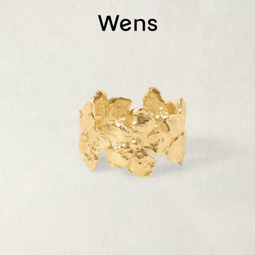 Wens花神系列繁花立体金属戒指