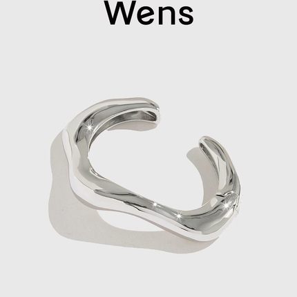 [小蛮蛮小推荐]Wens抽象银色手镯设计师款气质小众高级感女礼物