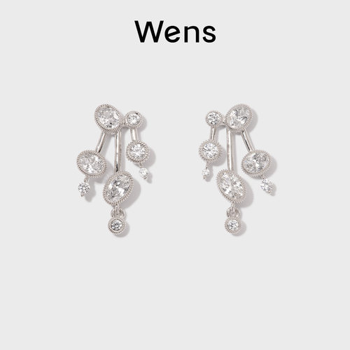 Wens星辰星芒锆石耳钉百搭通勤
