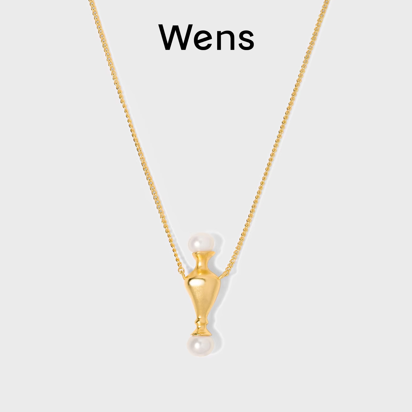 Wens淡水珍珠细颈瓶小耳环女