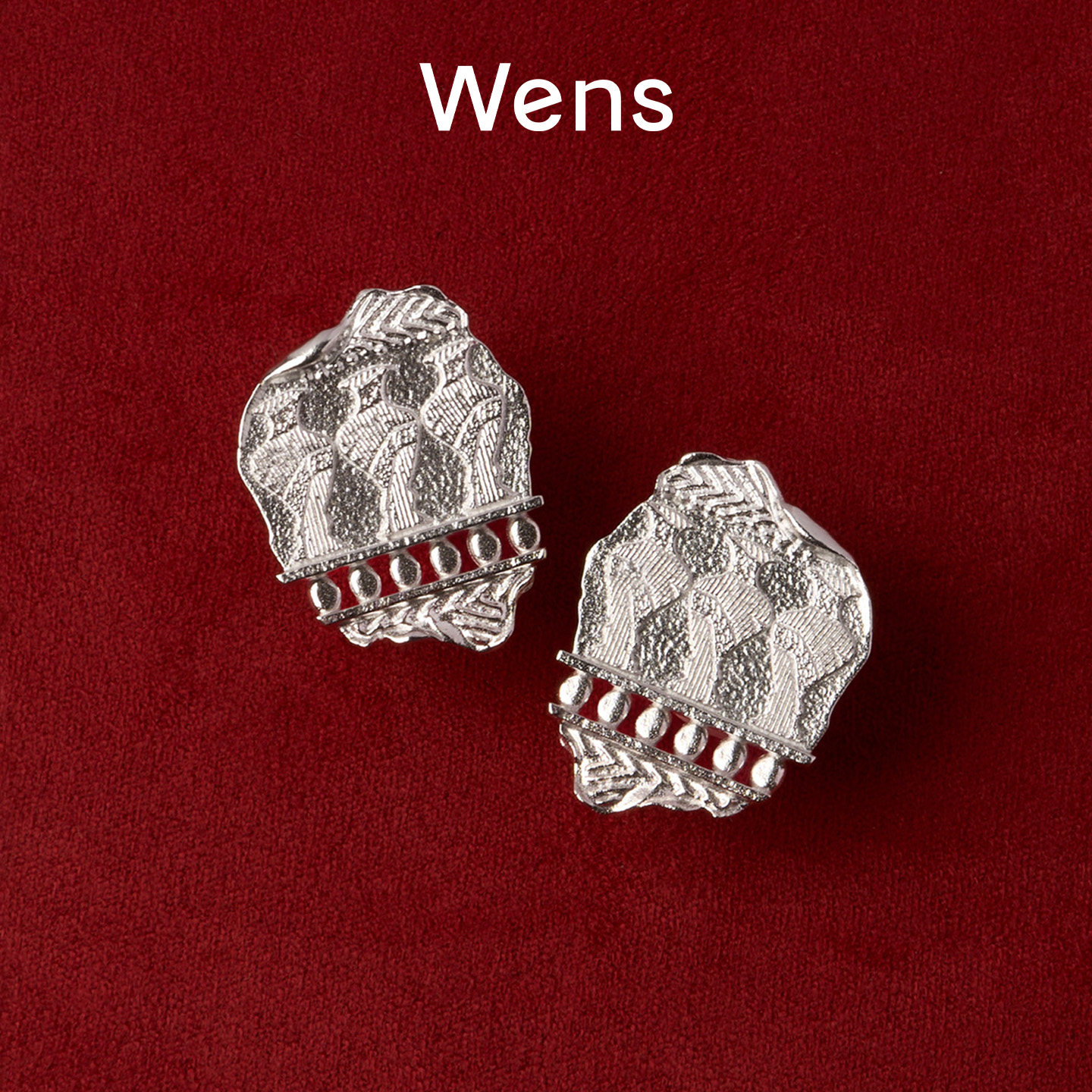 Wens「瓶」系列浮雕瓶印章耳环女金银双色不规则设计小众原创耳钉,饰品/流行首饰/时尚饰品新,耳环,淘宝优惠券,粉丝福利购,淘宝优惠卷