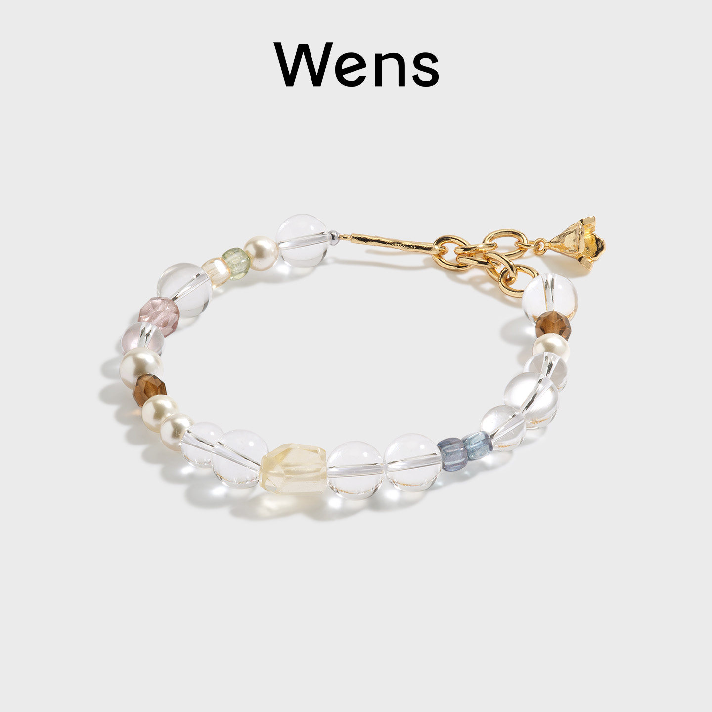 Wens 花园系列彩色串珠手链女原创高级小众水晶手串