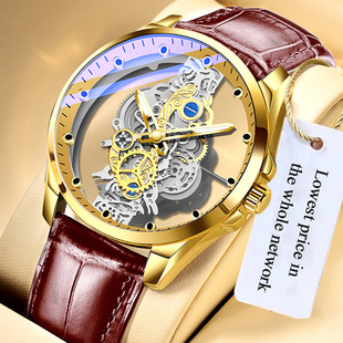 2022 Watch Men Skeleton Automatic quartz Watch Gold watch