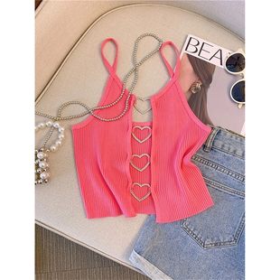 camisole Ladies sleeveless out top女士镂空吊带上衣 hollowed