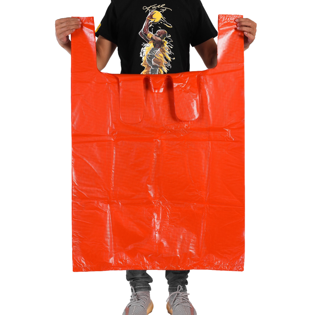 大号背心袋加厚红色塑料袋子收纳袋服装打包袋搬家方便袋手提胶袋