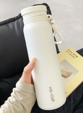 简约保温杯大容量男女生高颜值新款便携运动大号不锈钢水杯子学生