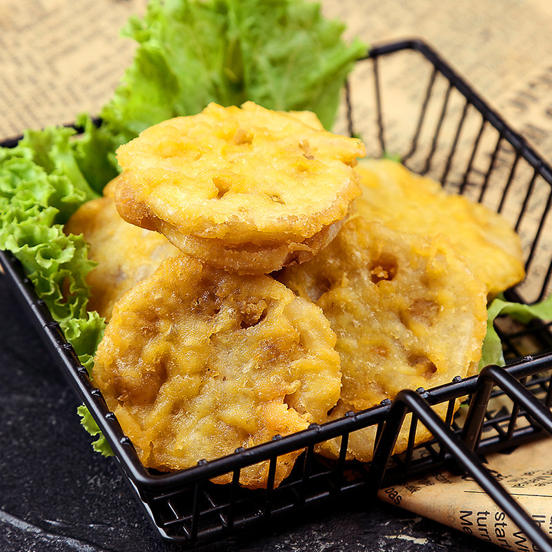 泽众脆香藕盒裹粉藕片藕夹藕饼油炸小吃空气炸锅食材