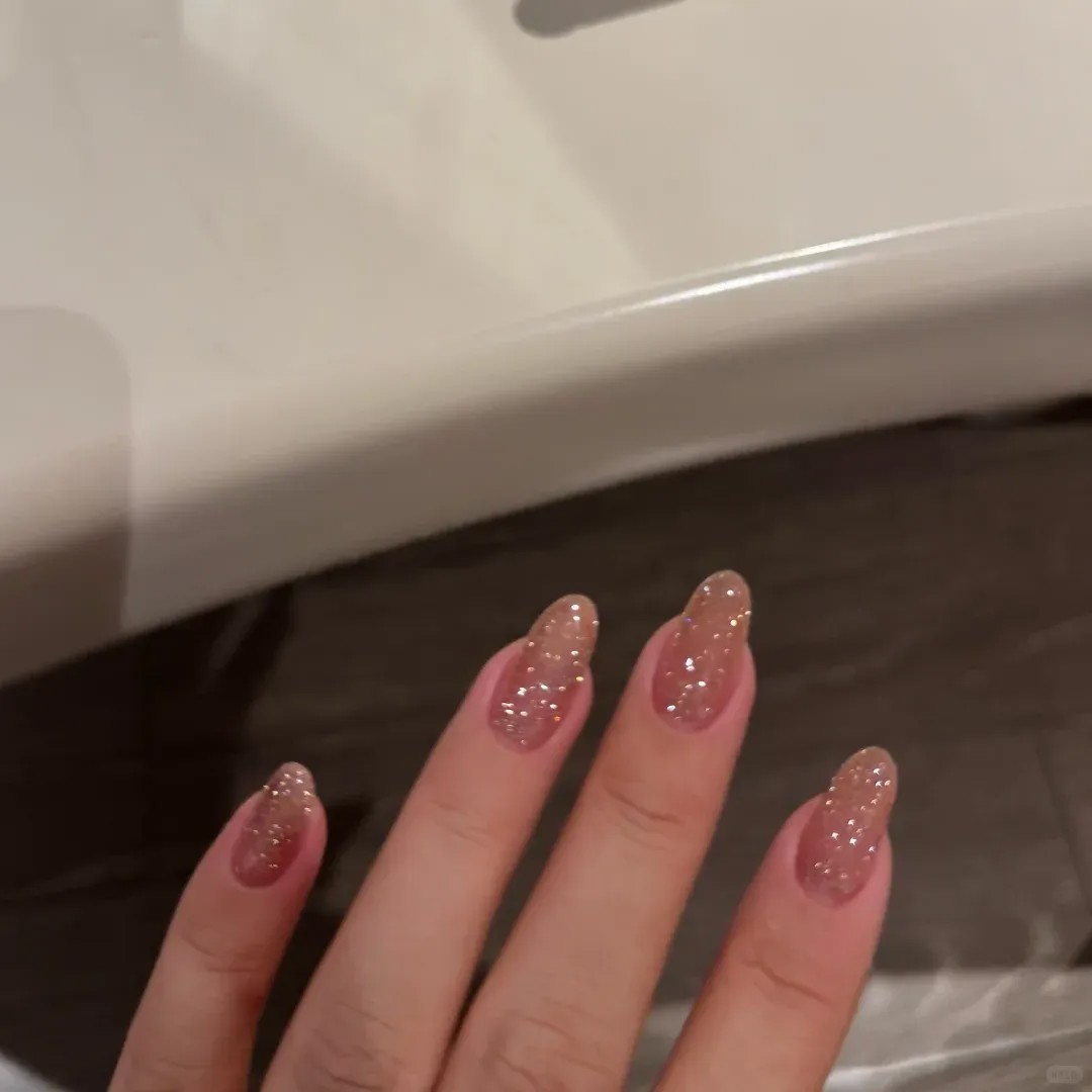 贵气感爆闪碎钻美甲气质美女日常自然显白简约欧美风手工甲穿戴甲