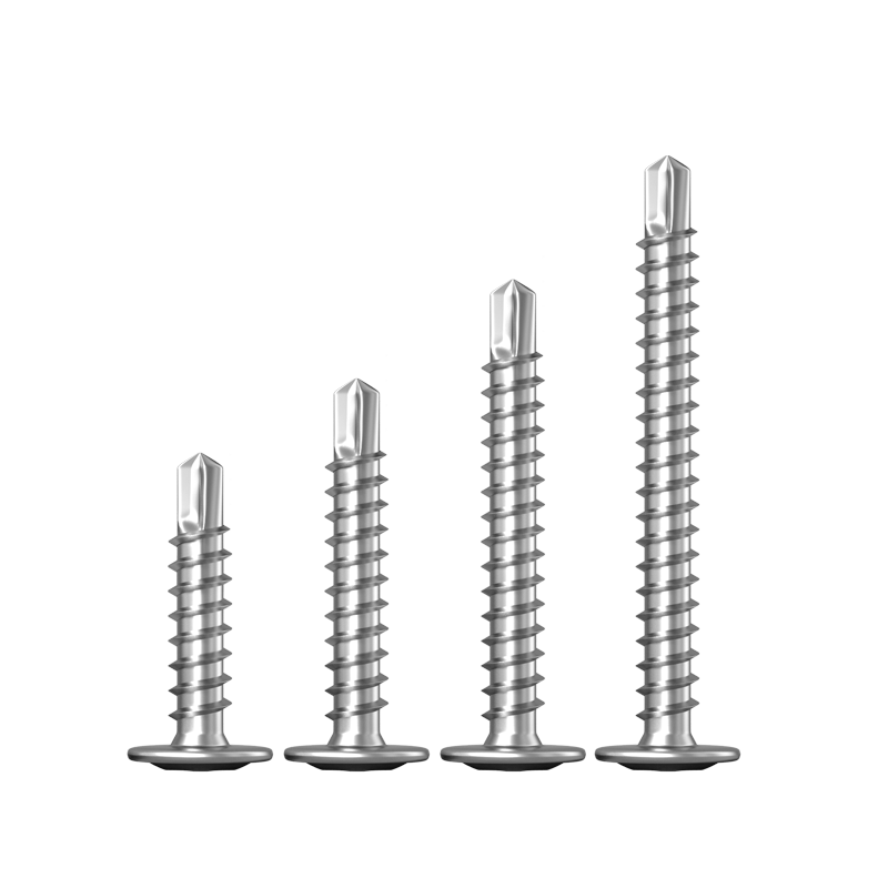 M4.2M4.8 304不锈钢十字大扁头带垫钻尾螺丝自攻自钻华司铁皮燕尾