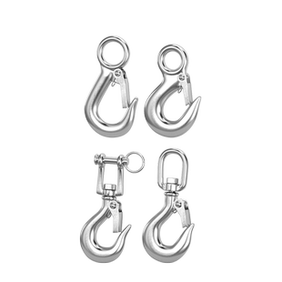 304不锈钢货钩吊钩拉钩抓钩定向旋转环挂钩承重钩葫芦吊钩起重钩