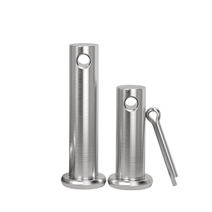 威奈304不锈钢销轴平头带孔圆柱销子定位销销钉M3M4M5M6M8M10-M20