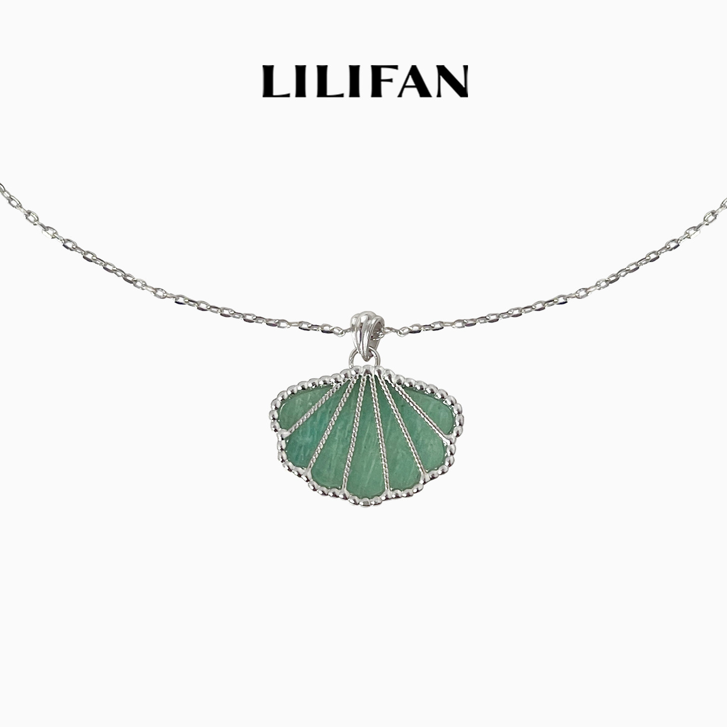 LILIFAN莉莉梵 Ocean贝母/天河石贝壳滚珠项链 气质款吊坠精致
