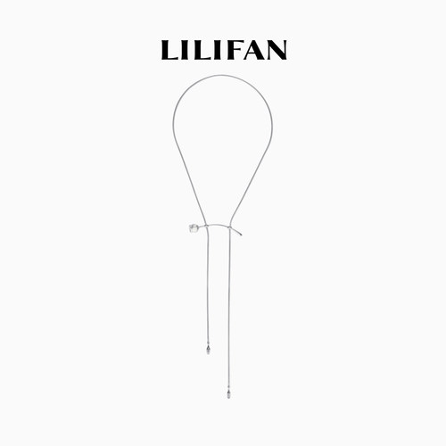 LILIFAN莉莉梵 一字铃兰松石线型项链 高级感甜酷可抽拉调节百搭