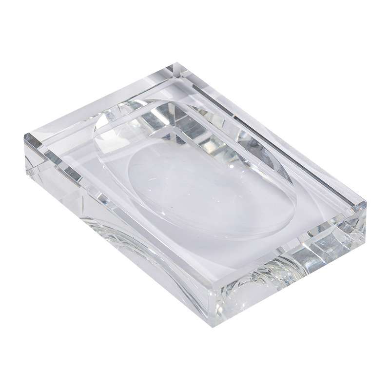 创意酒店玻璃肥皂盒 宾馆卫生间方形收纳盒 轻奢浴室肥皂收纳盒