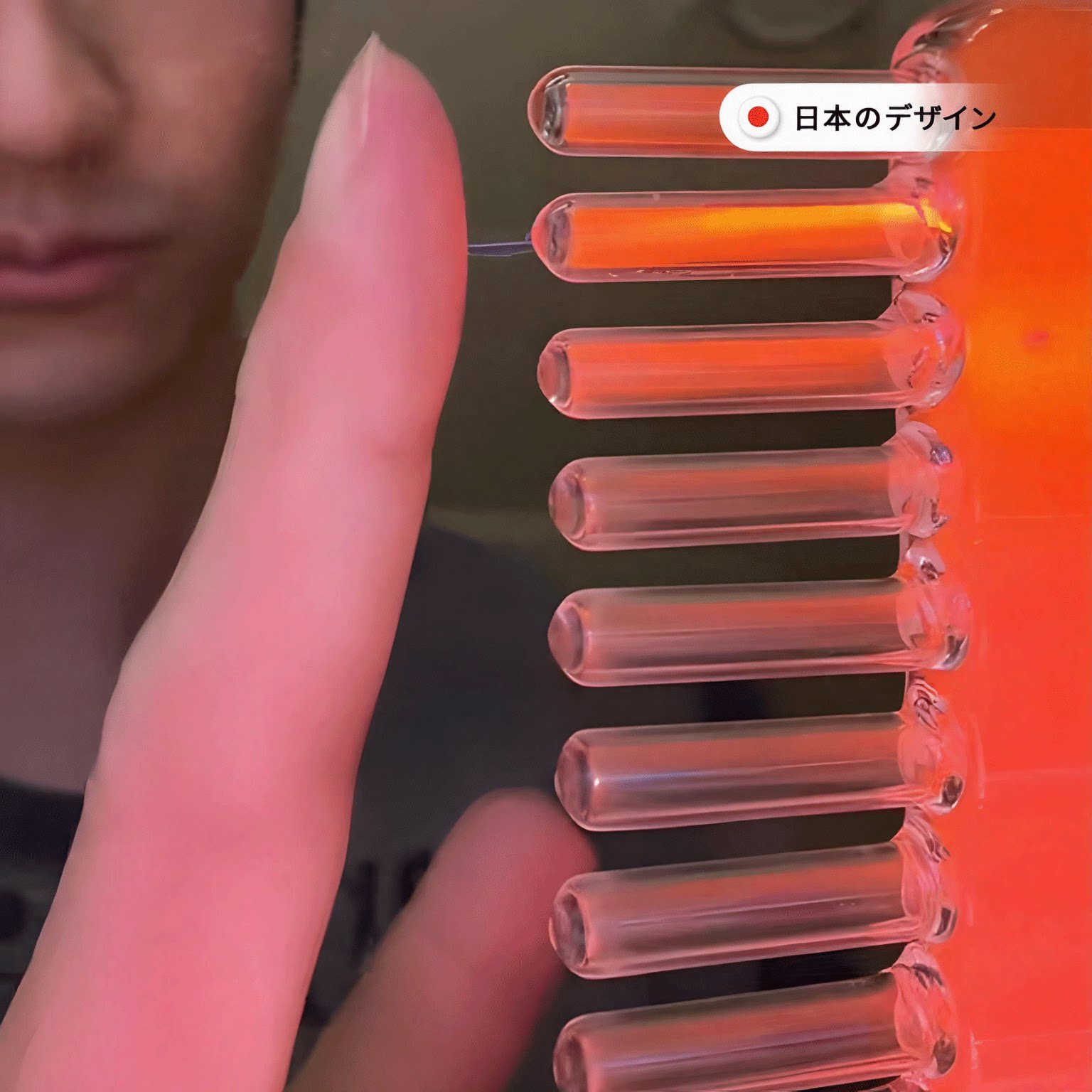 日本健发仪电流梳微电流护理仪按摩梳臭氧头皮红光发生器美容仪