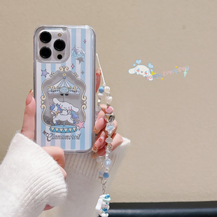 可爱旋转玉桂狗适用三星s24ultra手机壳s23fe/s22+/s9/note20/a05s卡通a14流沙a21s/a34/M51/a71全包防摔