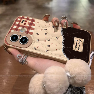 小樱桃适用三星s26ultra手机壳s25edge可爱s23+羽绒服a15高级a17奢华a25/a26创意a35女a36新款a54/a56防摔套