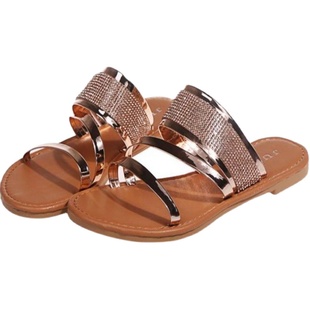 2024. summer slippers women flat sandals for ladies shoes 45