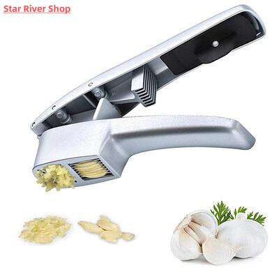 2 in 1 Multifunctional Manual Garlic Press Mincer Zinc Alloy