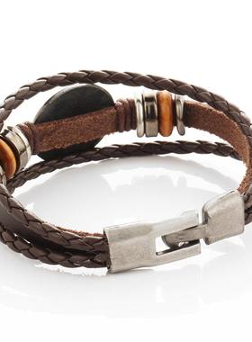 couple shand catenary bracelet men 皮绳星座手錬男女情侣手錬