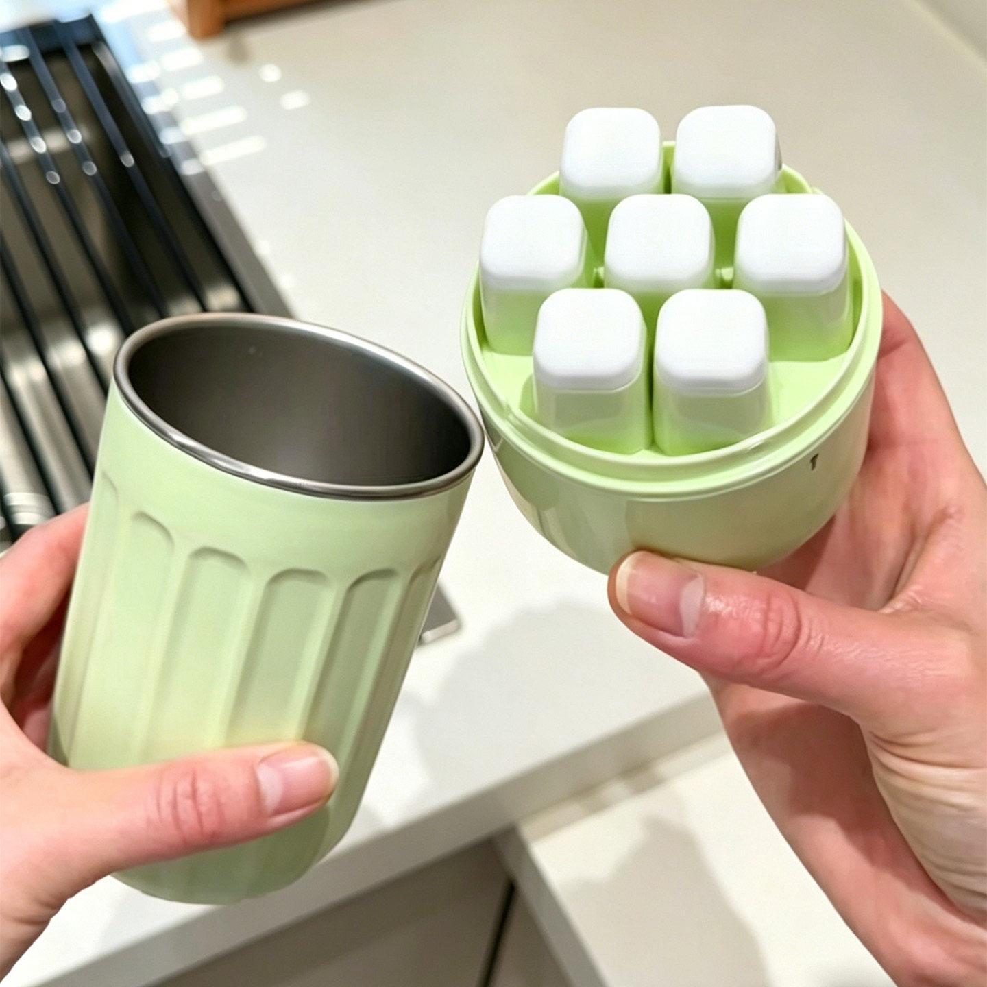 冰格水杯三合一按压式冰块制冰盒储冰杯大容量便携式随手杯食品级