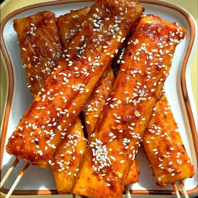 网红脆皮年糕专用韩式年糕条街头小吃煎炸年糕商用烧烤半成品